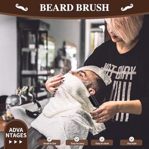 CGBARBER Barber Neck Duster Brush Wood Handle with Hook for Hair Cutting… (Neck brush+Black brush)For All Hair Type. - Image 5