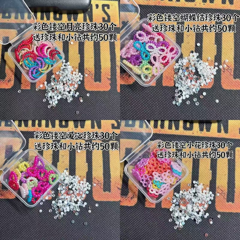 Ready Stock Children'S Christmas Stage Makeup Butterfly Flower Shell Sequin Makeup Face Jewelry Performance Makeup - Image 1