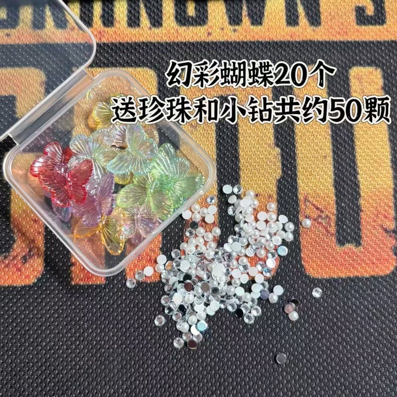Ready Stock Children'S Christmas Stage Makeup Butterfly Flower Shell Sequin Makeup Face Jewelry Performance Makeup - Image 4