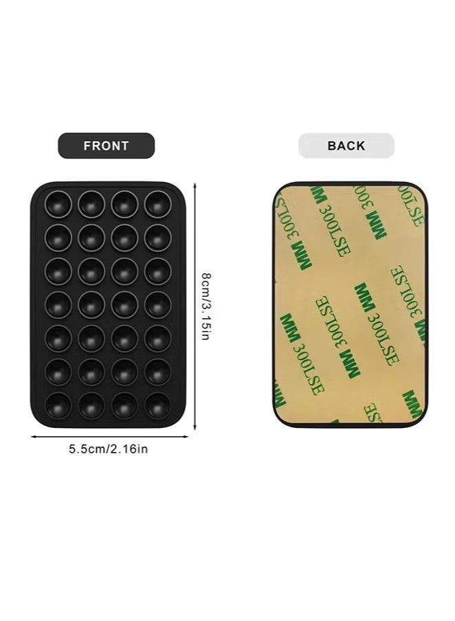 Suction Phone Case Mount, 4Pcs Silicone Phone Suction Grip Compatible with iPhone and Android Cases, Anti-Slip Hands-Free Mobile Accessory Holder, Sticky Phone Grip for Tiktok Videos and Selfies(Black) - Image 5