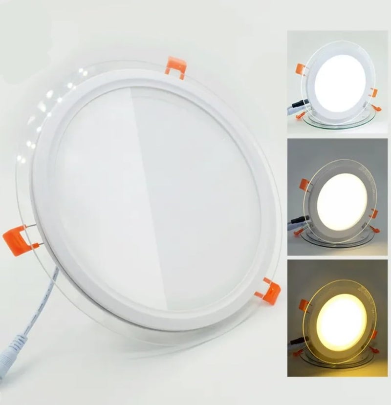20W LED Round Glass Panel Light with 3 Color Changing Options for Home & Office - Image 4