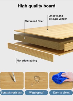 Occuwzz Oval tea table 2 layers simple and easy to install home sofa tea table creative simple balcony small table suitable for home office living room  - Image 4