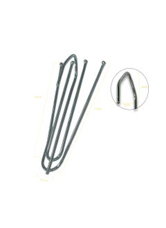 LuxHome Stainless Steel Long 4-Prong Pinch Pleat Curtain Hooks – Heavy-Duty Drapery Hooks for Pleated Curtains and Window Treatments – Rustproof and Durable (Pack of 50)  - Image 3