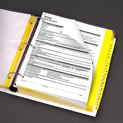 Avery Heavy-Duty Industrial SDS Binder, 3" One-Touch Rings, Yellow/Red Border (18952) - Image 3