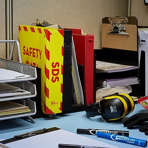 Avery Heavy-Duty Industrial SDS Binder, 3" One-Touch Rings, Yellow/Red Border (18952) - Image 4