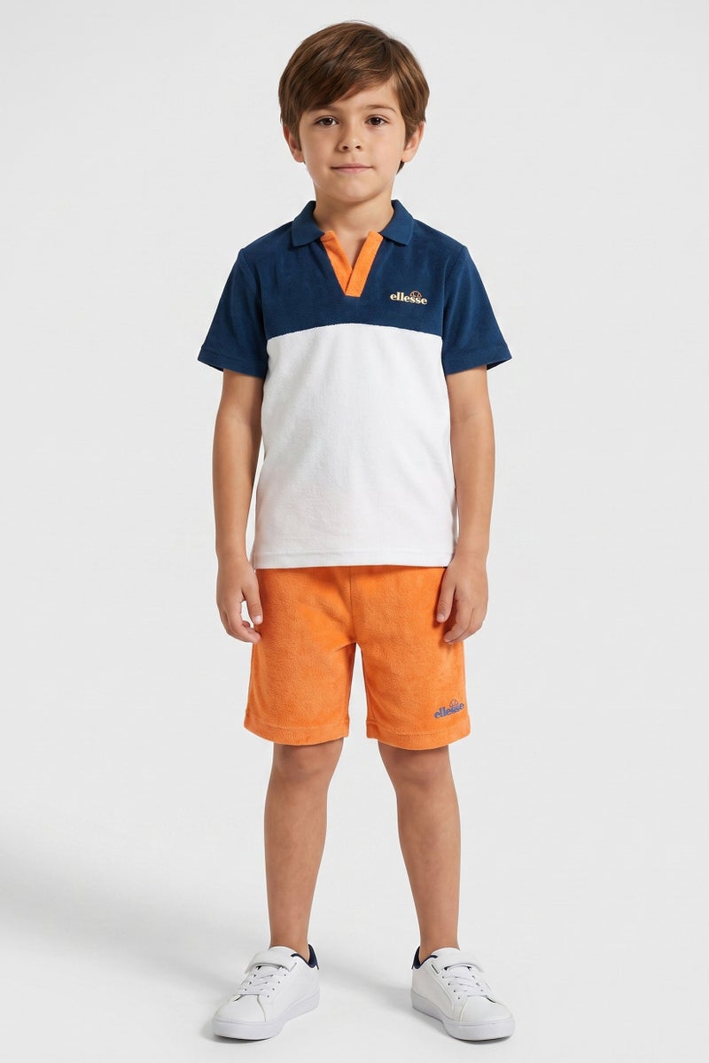 Ellesse Kids Boy 2 Pcs Brand Logo Polo Shirt And Shorts Set, Multicolor - Image 1