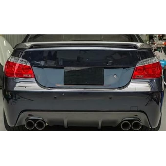 KUBYMOTO Car Rear Bumper Diffuser Lip Kit for BMW E60 E61 M Tech 2004-2010 Glossy Black - Image 5