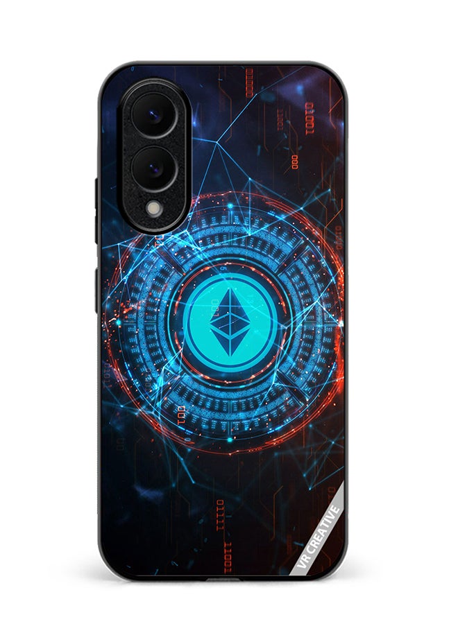 VR CREATIVE Protective Case Cover For Samsung Galaxy S25 Edge Ethereum Design Multicolour