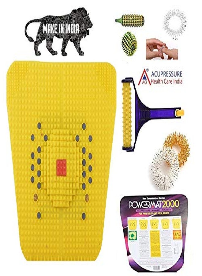 ACi Acupressure Bio-Magnetic Foot Mat for Stress and Pain relief With Acupressure Tools Combo Kit - Image 2