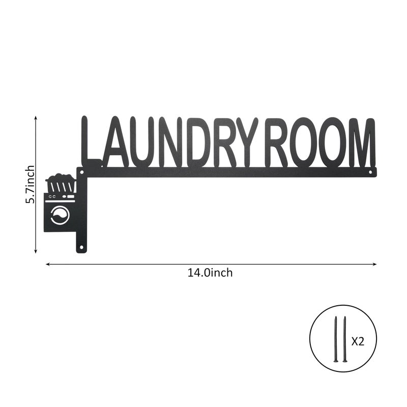 Natrlart Laundry Room Sign - 14x5.7x0.04 Inches, Durable and Versatile Laundry Room Decor, Door Frame Accessoryï¼ˆleftï¼‰ - Image 2