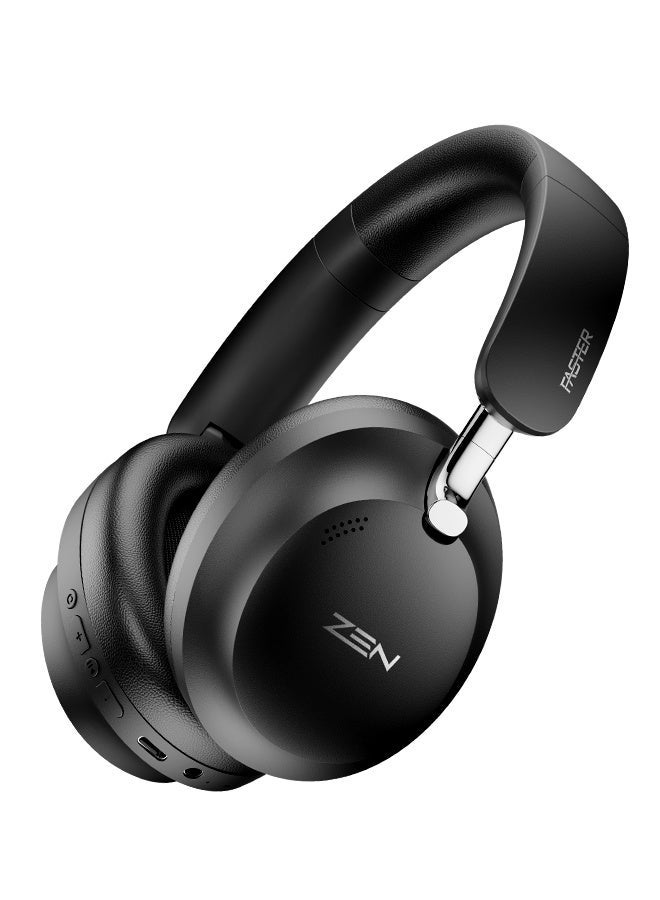 Faster ZEN-100 Hybrid ANC Wireless Headphones, Bluetooth 6.0+EDR, 15m Range, 50H Playtime, 40mm Drivers, Low Latency, Dual Mic ENC, Spatial Audio, Head Tracking, Type-C Charging Over-Ear Headset (Black) - Image 1