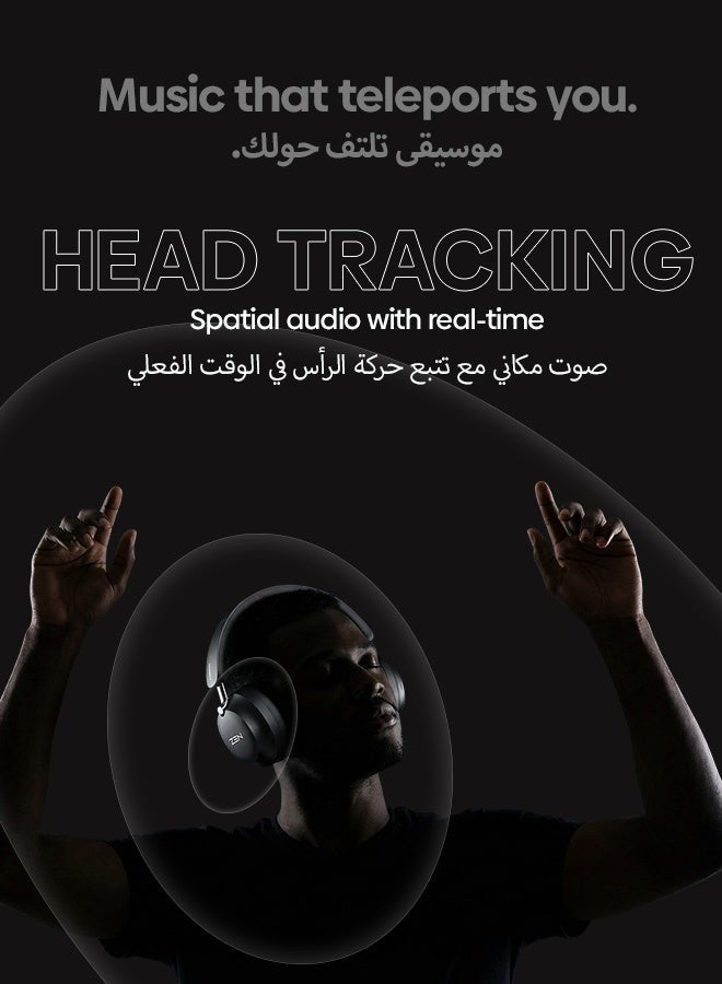 Faster ZEN-100 Hybrid ANC Wireless Headphones, Bluetooth 6.0+EDR, 15m Range, 50H Playtime, 40mm Drivers, Low Latency, Dual Mic ENC, Spatial Audio, Head Tracking, Type-C Charging Over-Ear Headset (Black) - Image 5