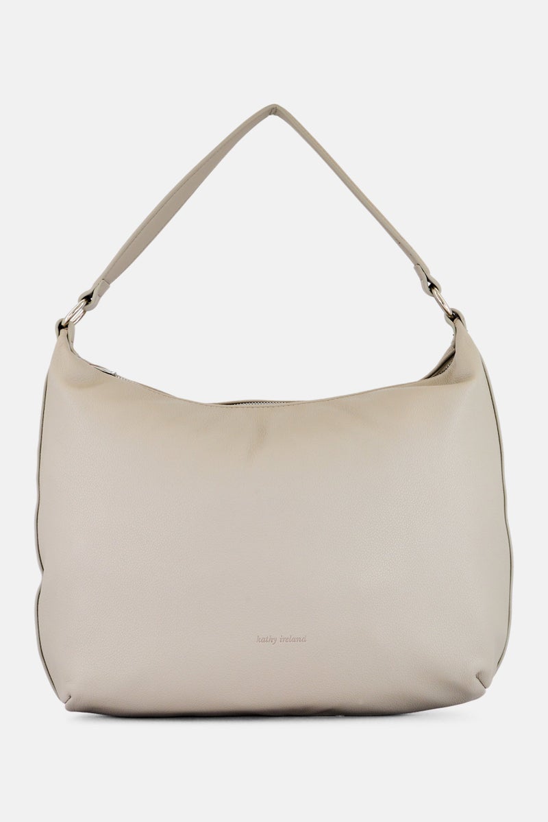 Kathy Ireland Women Brand Logo Shoulder Bag, Grey - Image 1