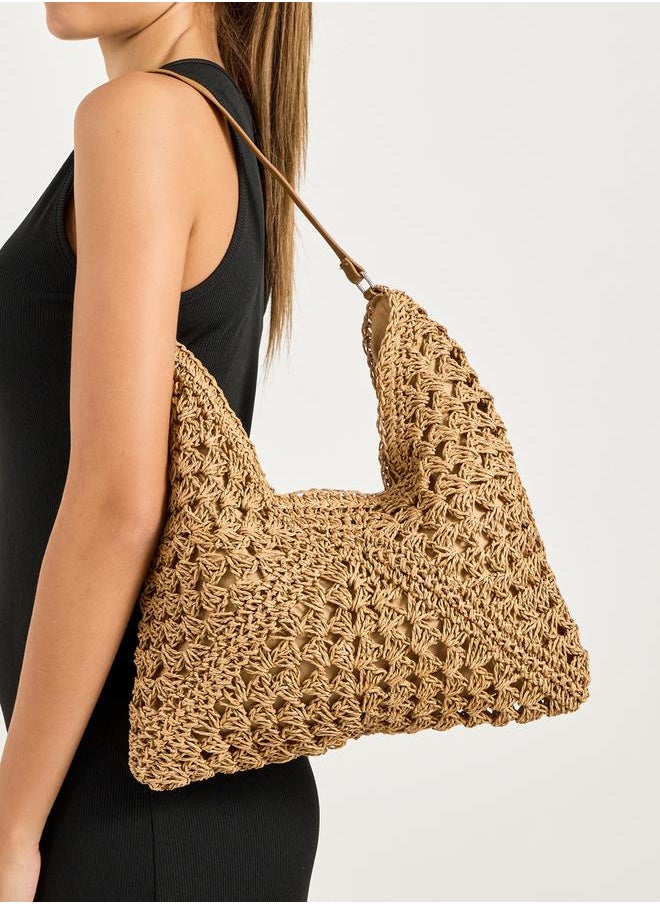 Styli Textured Crochet Tote Bag  - Image 3