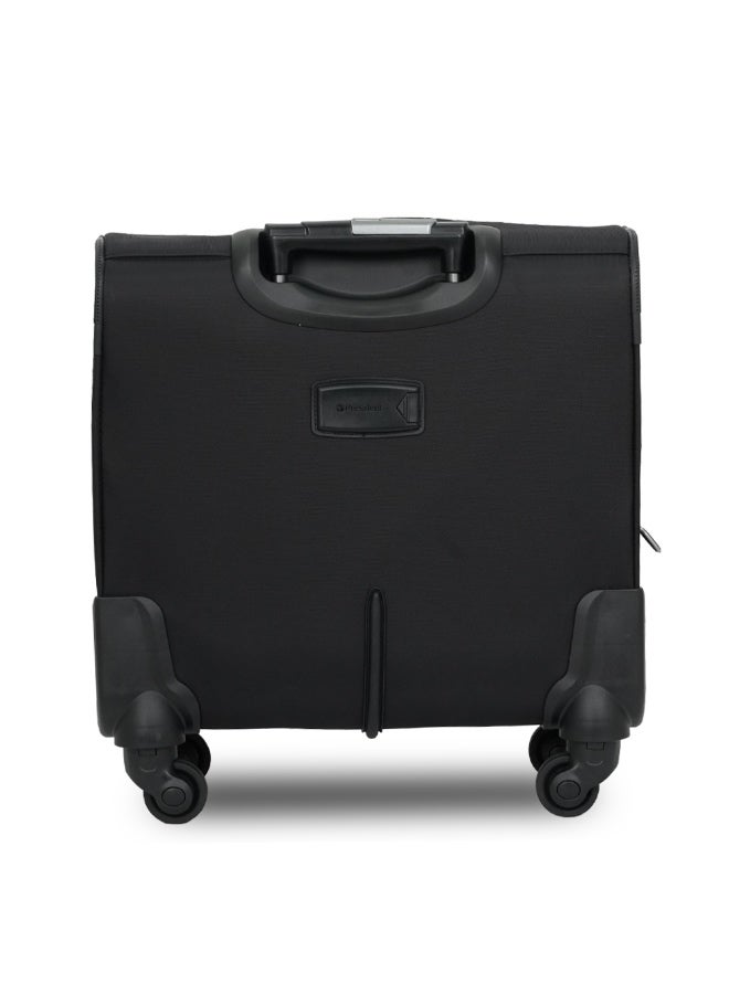 President 17-inch Premium Pilot Bag Water Resistant 4 Smooth Wheeled Rolling Laptop Case with Safe Zippers for Unisex, 915 -Black - Image 2