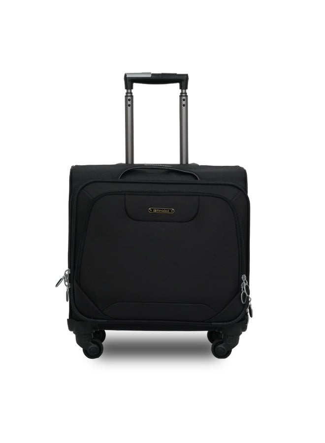 President 17-inch Premium Pilot Bag Water Resistant 4 Smooth Wheeled Rolling Laptop Case with Safe Zippers for Unisex, 915 -Black - Image 1