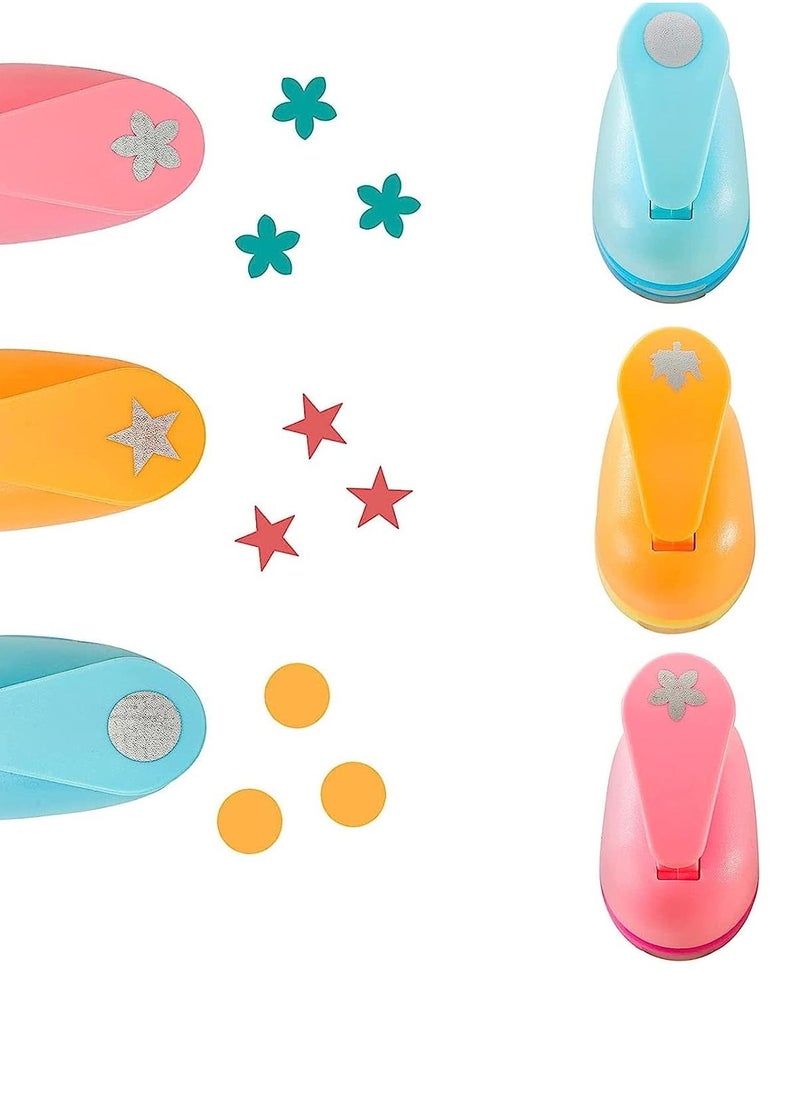 Excefore - Paper Punch 3 PCS Hole Punch Shapes Hole Puncher for Crafts Paper Punches Decorative Snowflake Star Circle Hole Puncher for Crafting Scrapbook Nail Designs - Image 1