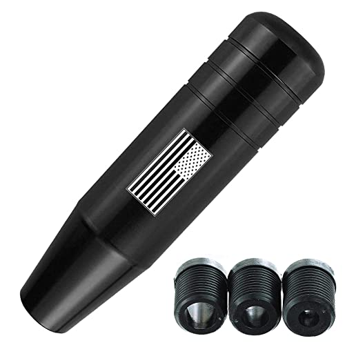 Miytsya Pack1 Gear Stick Shifter Knob American Flag Design Metal Gear Shift Knob Weighted Car Shift Handle Fits Most Auto Transmission Vehicle Black - Image 1