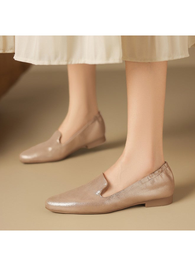 St&Sat Soft Sheepskin】 Saturday Women's Single Shoes, Deep Opening, Low Heel Loafers, Elegant Single Shoes, Women's Leather Shoes - Image 2