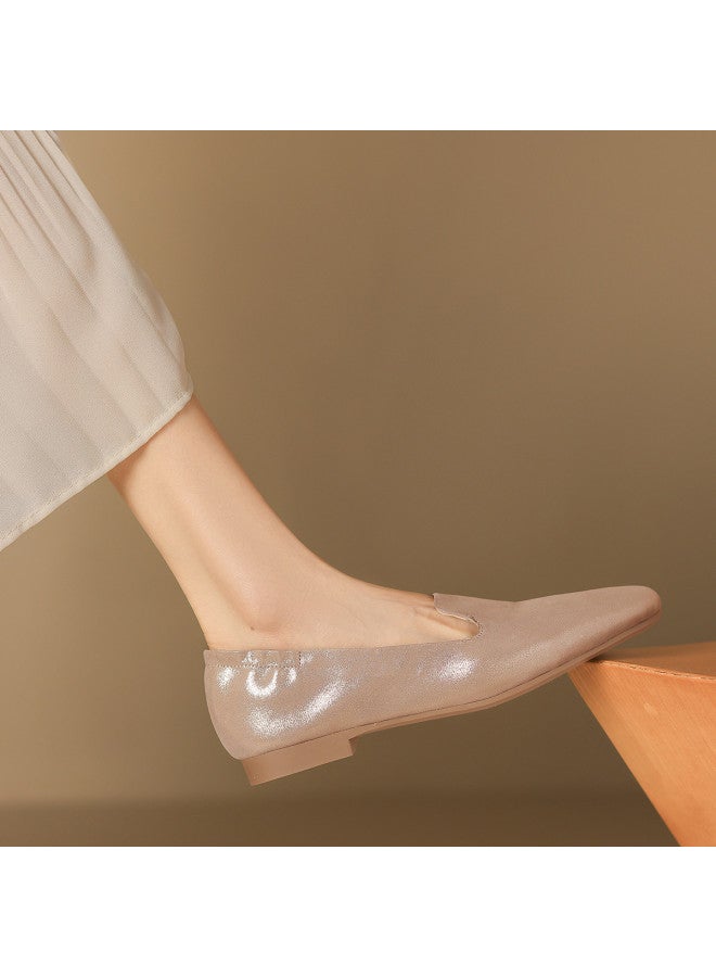 St&Sat Soft Sheepskin】 Saturday Women's Single Shoes, Deep Opening, Low Heel Loafers, Elegant Single Shoes, Women's Leather Shoes - Image 5