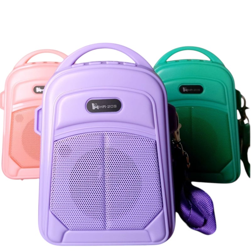 Speaker Wireless Portable Bluetooth HR 209 | RGB LED | Support stereo Sound, USB & TYPE-C & SD Card & AUX, power that delivers Pure quality sound (Black) - Image 3