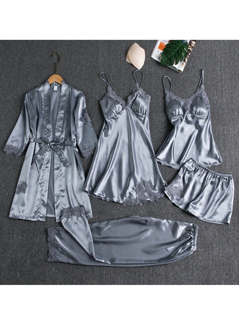 Five-Piece Suspender Pajamas Set that Can Be Worn In All Seasons