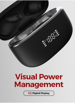 Faster Maverick Wireless Earbuds with Noise Cancellation (ENC) - 7 Hours Playtime with Bluetooth 5.4 - AI Enhanced Calls Quad Mics - Gaming Bluetooth Earphones with Ultra-Low Latency - Deep Bass, Touch Control - For Exercise, Gym - Compatible with iPhone & Android (Black)  - Image 3