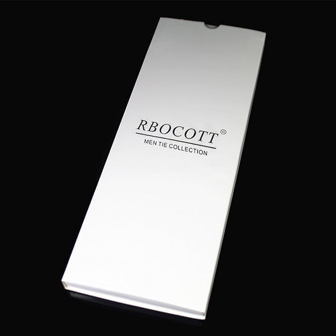 RBOCOTT Solid Color Tie Formal Necktie for Men - Image 3