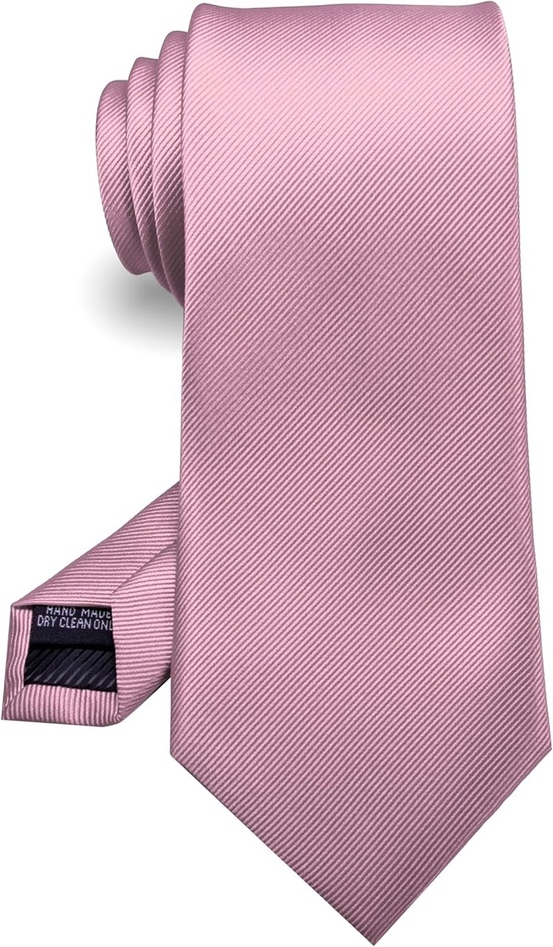 RBOCOTT Solid Color Tie Formal Necktie for Men - Image 1