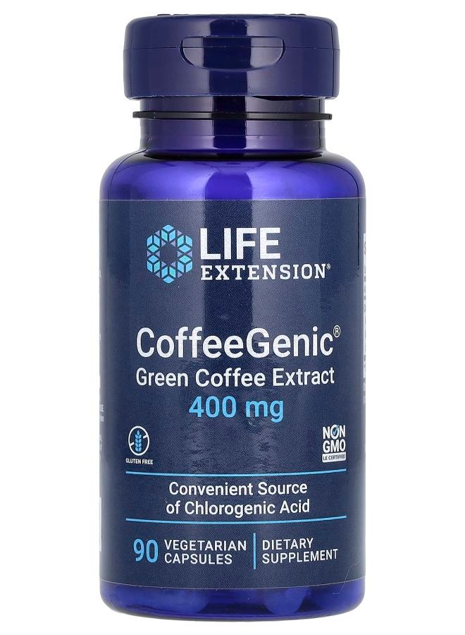 مستخلص القهوة الخضراء كوفي جينيك 400 ملغ 90 كبسولة نباتية
