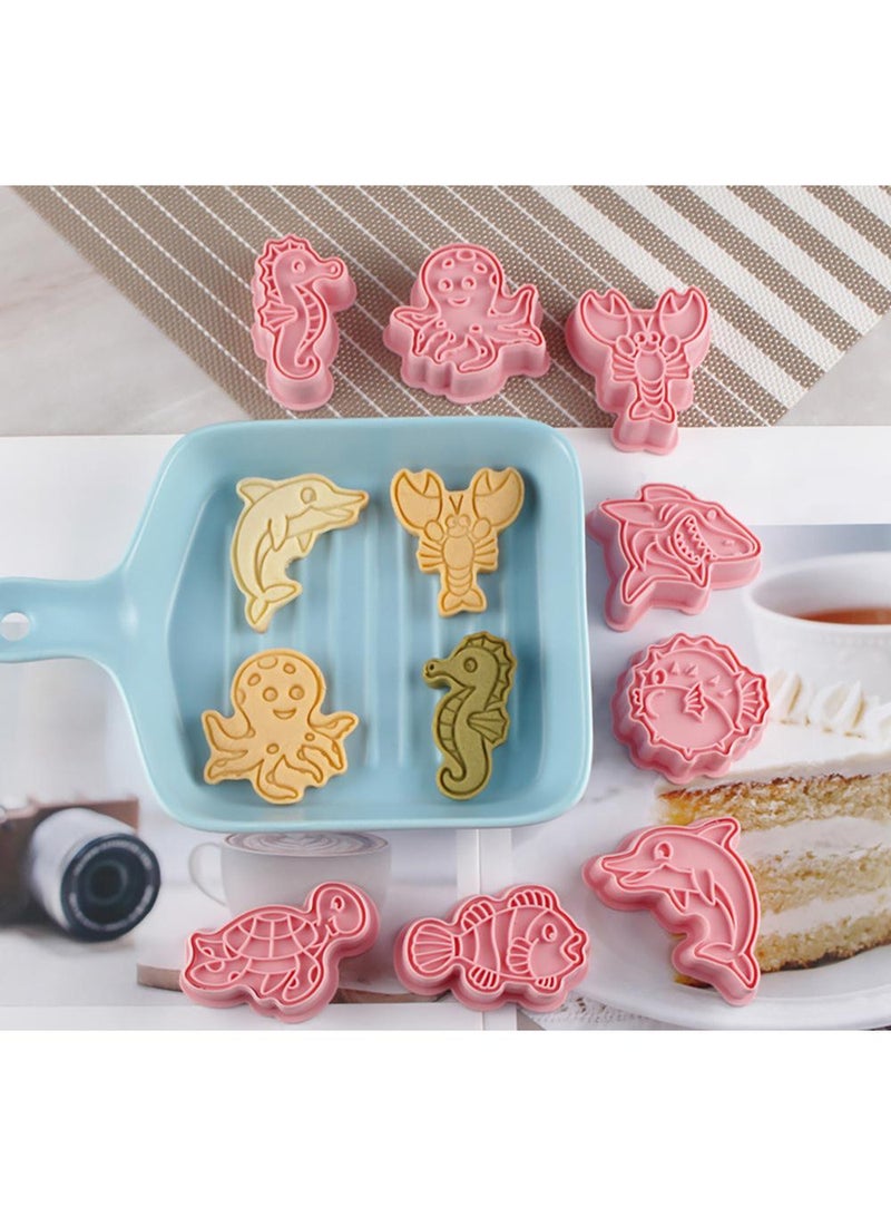 Sweet seven 8pc 3D Animal Cookie Cutters and Stampers Set - Unique Shapes for Memorable Treats - Great for Kids' Parties and Holidays - Image 1