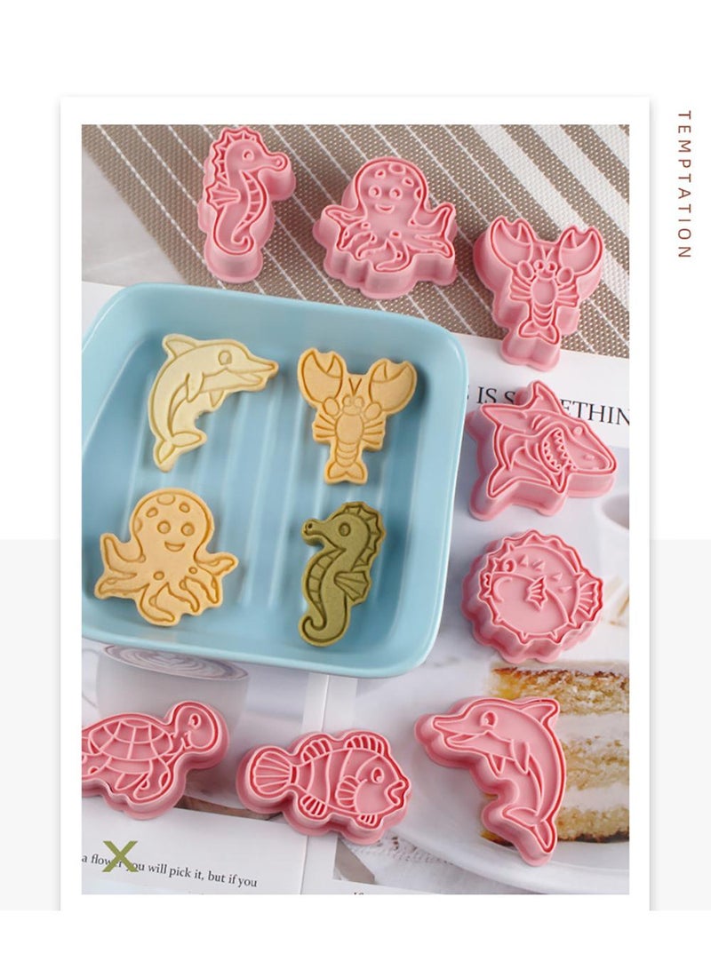 Sweet seven 8pc 3D Animal Cookie Cutters and Stampers Set - Unique Shapes for Memorable Treats - Great for Kids' Parties and Holidays - Image 3