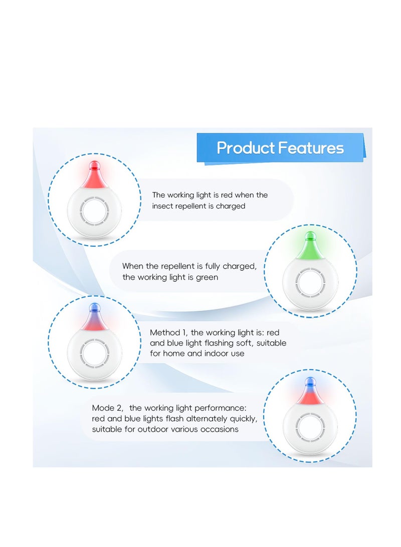 SYOSI طارد الحشرات الفائق للصوت للبراغيث والقراد - جهاز التحكم في الحشرات - طارد قمل الحشرات - إمدادات الحيوانات الأليفة - يصدر ترددات عالية ويحمي الحيوان الأليف دون مواد كيميائية ضارة أو مبيدات حشرية - أبيض - Image 4