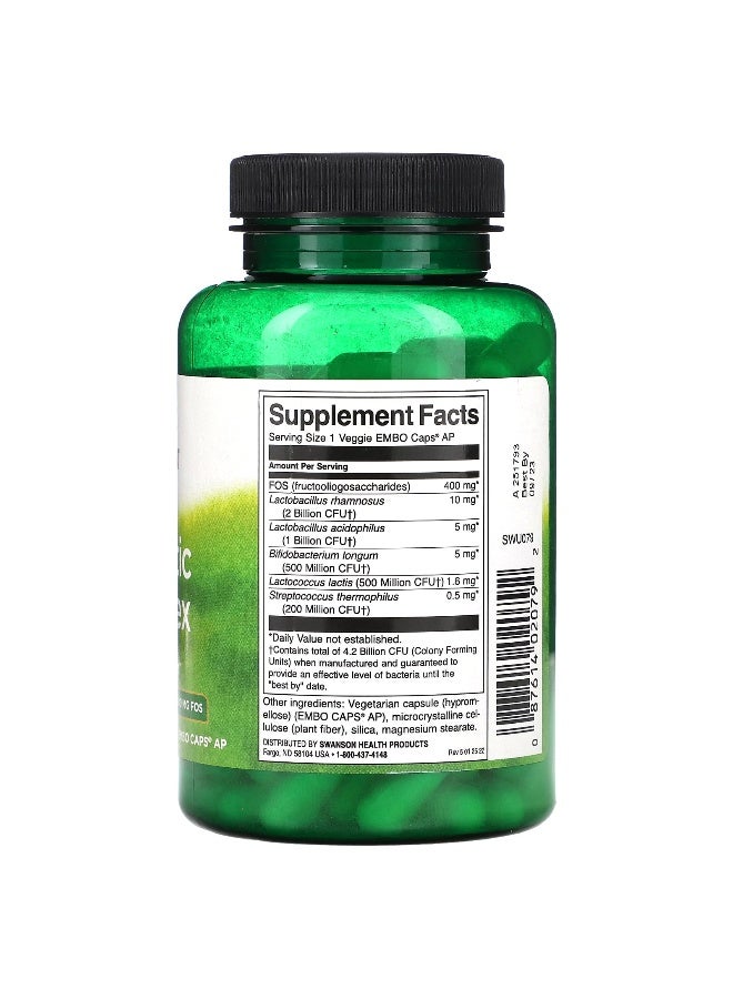 Swanson, Probiotic Complex, 120 Veggie EMBO Caps AP - Image 2