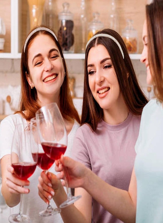 Cinaci 6 Pack Decorative Sparkly Glitter Crystal Rhinestone Headbands Bling Beaded Hair Bands Accessories for Women Girls - Image 3