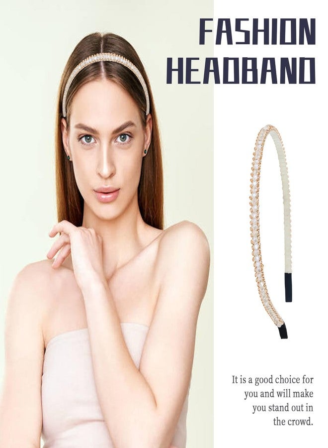 Cinaci 6 Pack Decorative Sparkly Glitter Crystal Rhinestone Headbands Bling Beaded Hair Bands Accessories for Women Girls - Image 2