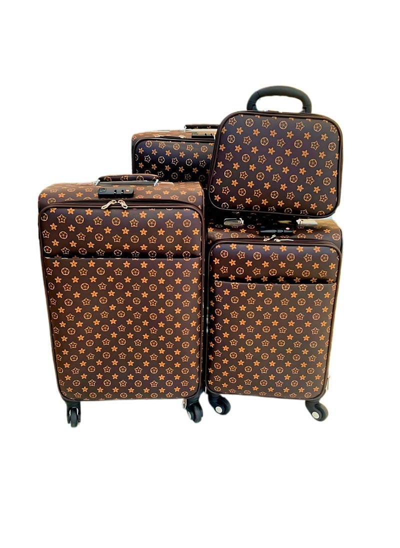 Generic - 4-Piece Travel Luggage Set with Spinner Wheels, Lightweight Hard Shell Suitcases, and Beauty Case - Image 1