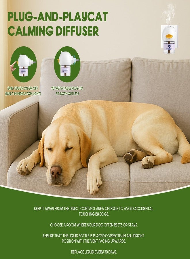 80S Dog Calming Diffuser, 4 in 1 Puppy Pheromones Calming Diffuser, Relaxing Pheromone for Dogs Relief Stress Anxiety Fighting Scratching, Helps Train Dogs to Pee, 2 Diffusers + 2 Refills (48ml) - Image 5