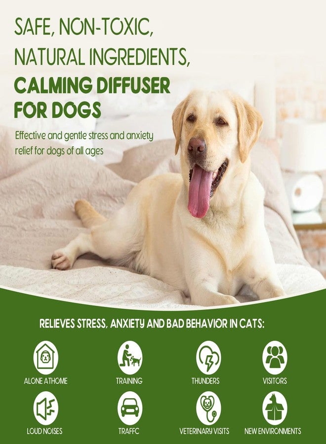 80S Dog Calming Diffuser, 4 in 1 Puppy Pheromones Calming Diffuser, Relaxing Pheromone for Dogs Relief Stress Anxiety Fighting Scratching, Helps Train Dogs to Pee, 2 Diffusers + 2 Refills (48ml) - Image 3