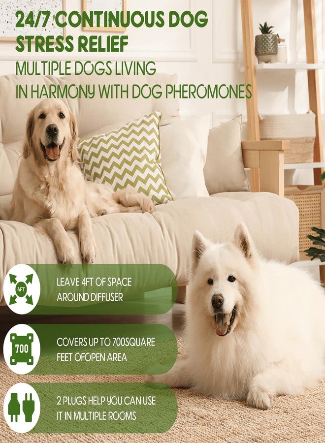 80S Dog Calming Diffuser, 4 in 1 Puppy Pheromones Calming Diffuser, Relaxing Pheromone for Dogs Relief Stress Anxiety Fighting Scratching, Helps Train Dogs to Pee, 2 Diffusers + 2 Refills (48ml) - Image 4