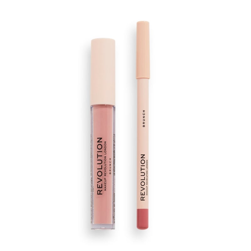 Revolution Lip Contour Matte Lipstick & Liner Duo – Brunch - Image 3