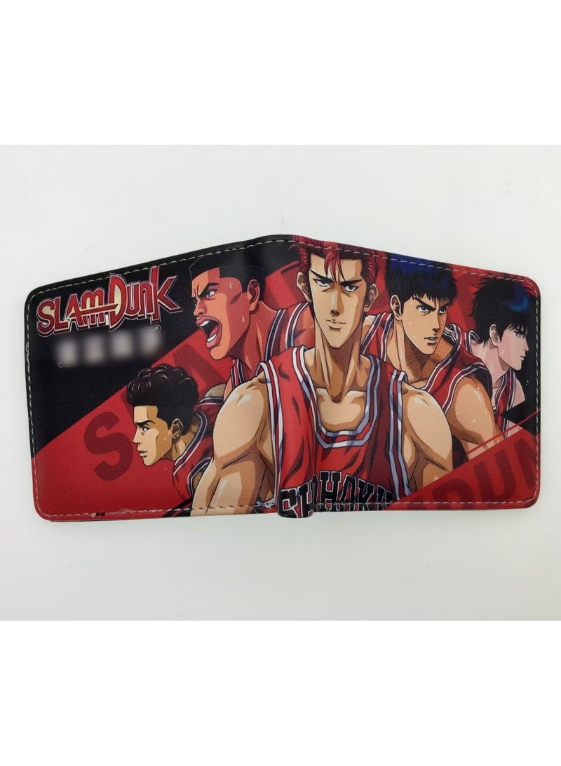 KUYING Slam Dunk, Student Card Bag, Leather Wallet 