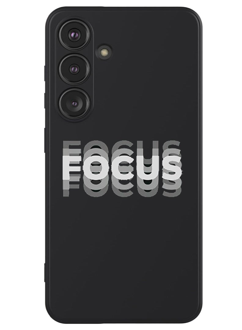 Theodor Protective Slim Fit Case Liquid Silicone Cover with Full Body Protection Anti-Scratch Shockproof Case For Samsung Galaxy S24 (Black) - Focus - Image 1