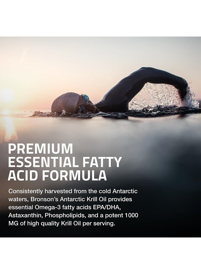 Bronson Antarctic Krill Oil 1000 mg with Omega-3s EPA, DHA, Astaxanthin and Phospholipids 120 Softgels  - Image 4