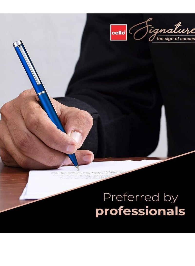 Cello قلم حبر جاف Signature Indulge باللون الأزرق - Image 3