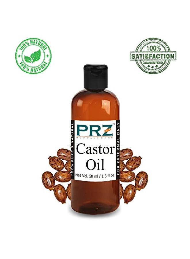 PRZ Combo of Cold Pressed Castor Oil & Coconut Oil 100% Pure & l Oil for Hair Skin and Body Massage (50ML Each) - Image 3