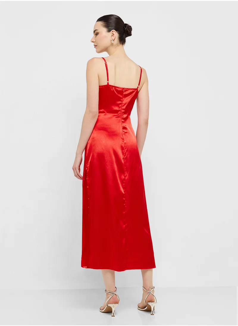 جينجر Satin Slip Dress