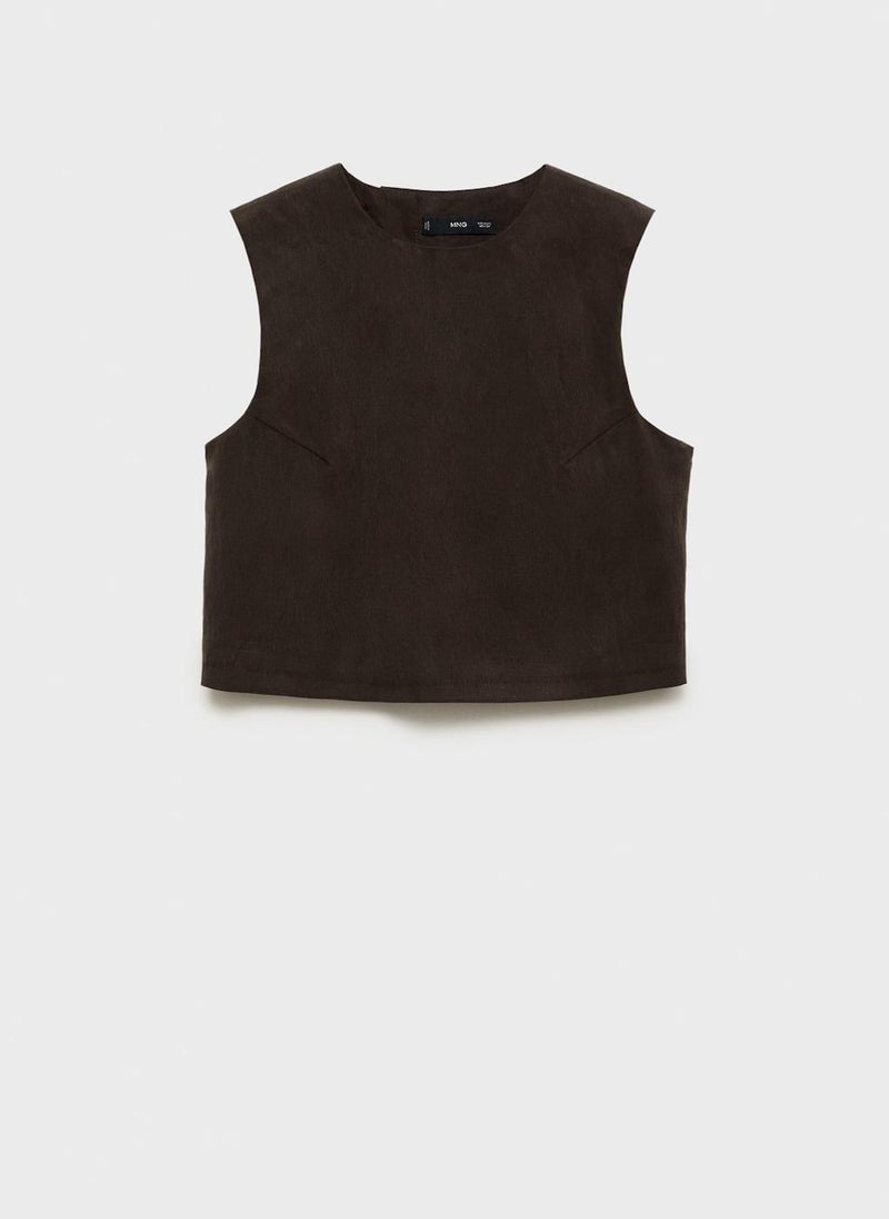 MANGO - Lyocell Top With Buttons On The Back - Image 1