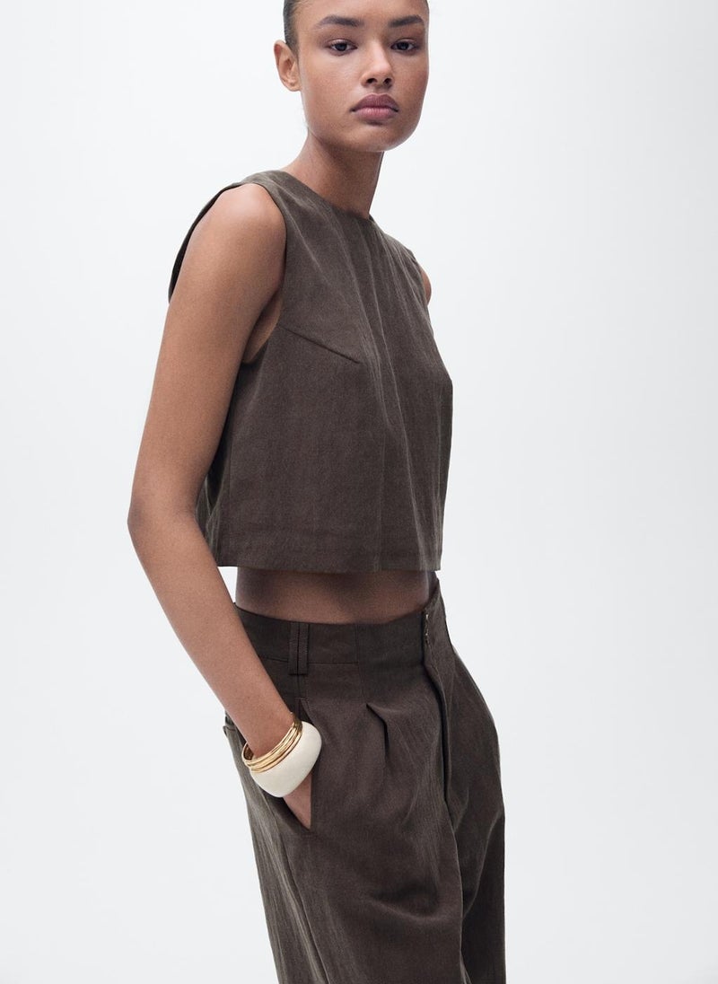 MANGO - Lyocell Top With Buttons On The Back - Image 1