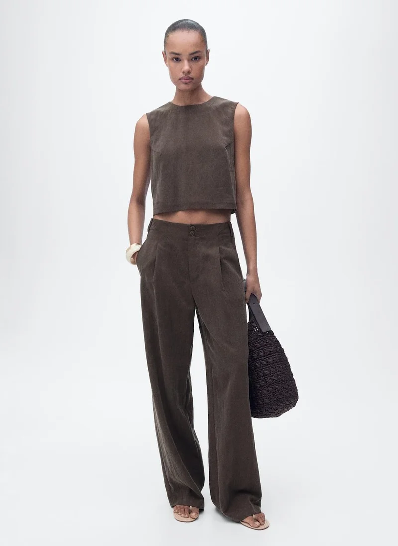 مانجو Lyocell Top With Buttons On The Back